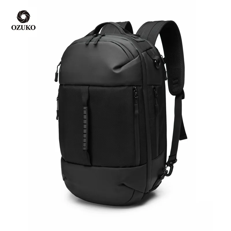 Ozuko Men Computer Backpack Handbag Brand Design Multifunctional