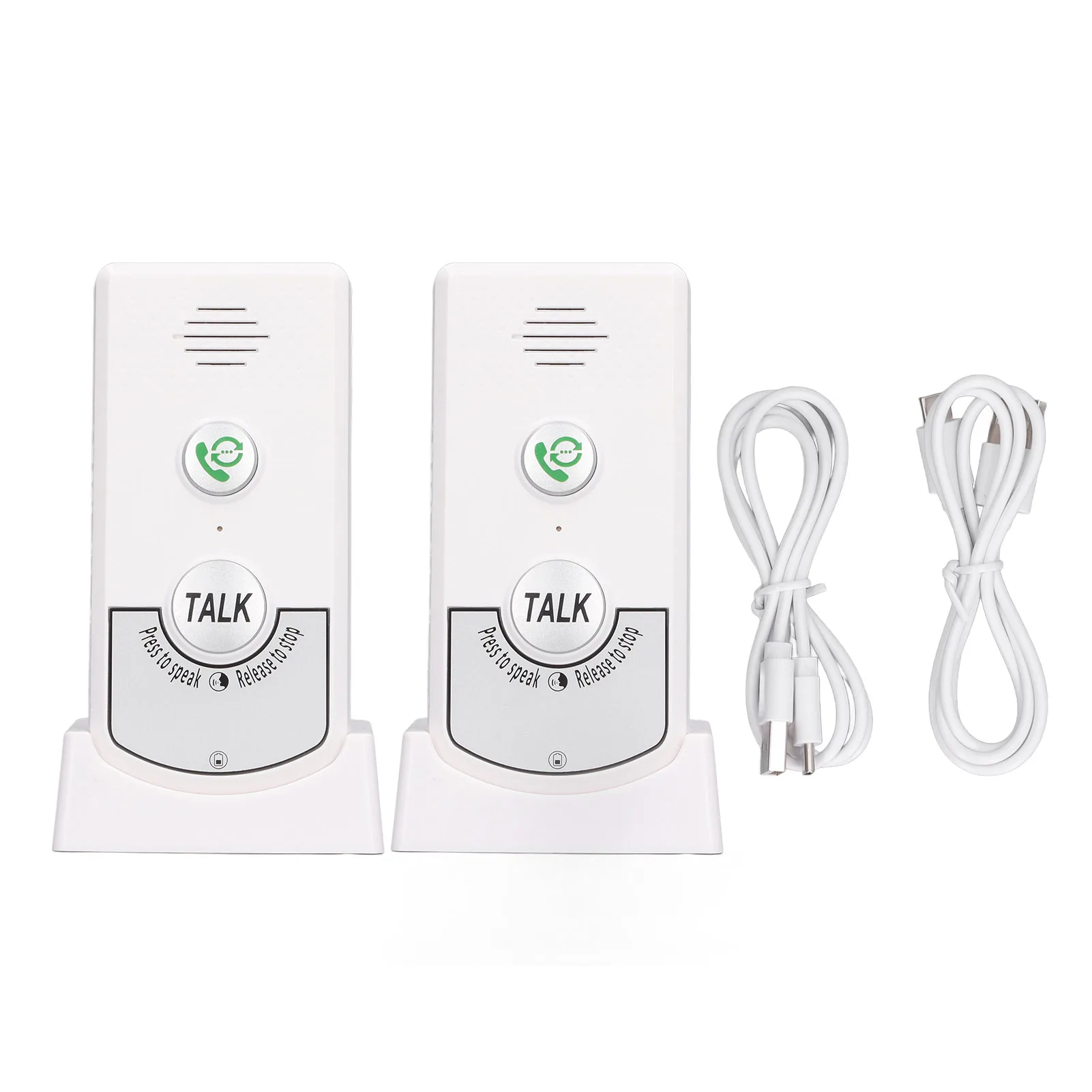 Wireless Voice Doorbell Wireless Voice Intercom Home Smart 2 Way Talk Doorbell for Elderly Caregivers and Disabled People