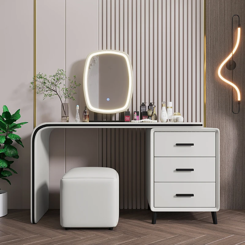 

Luxury Makeup Dressing Table Mirror Light Mirror Drawers Dressing Table Salon Cabinets Tocadores De Maquillaje Home Furniture