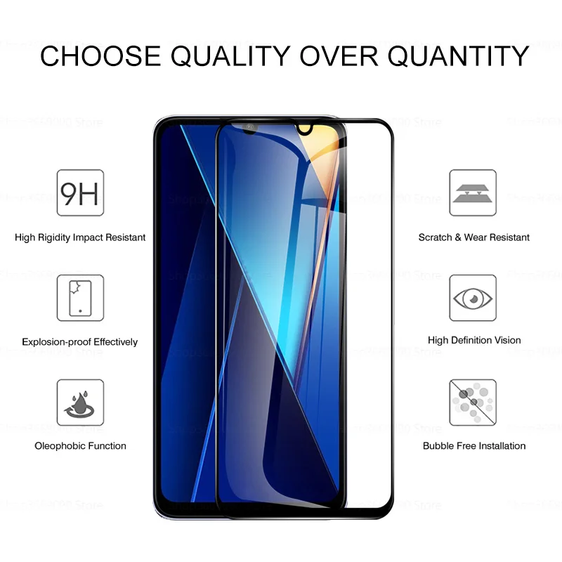 6 In 1 For Xiaomi POCO C65 Glass Tempered Glass POCO C65 Glass Full Cover  Screen Protector Camera Film Xiaomi POCO C65 Glass - AliExpress