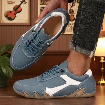 اليدوية الرجال الأحذية تصميم أحذية رياضية عدم الانزلاق العمل حذاء رجالي في الهواء الطلق أحذية بوت قصيرة المتسكعون الدانتيل يصل Zapatillas Hombre 2025 رائجة البيع