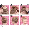 1Pc S M L Black/Brown/Ivory Magic Hair Bun Maker Donut Bagel For Hair Tools Hairpin Hair Accessories For Women Styling Braids 6