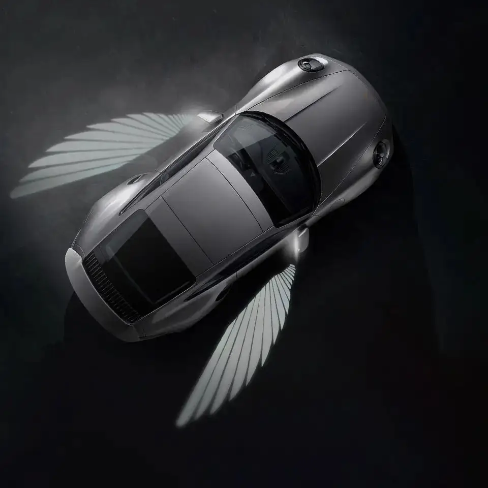 Универсальное модифицированное светодиодное зеркало заднего вида, «ангельское крыло», «приветственная модель», подходит для Mercedes Benz BMW Porsche Volkswagen Honda Toyota