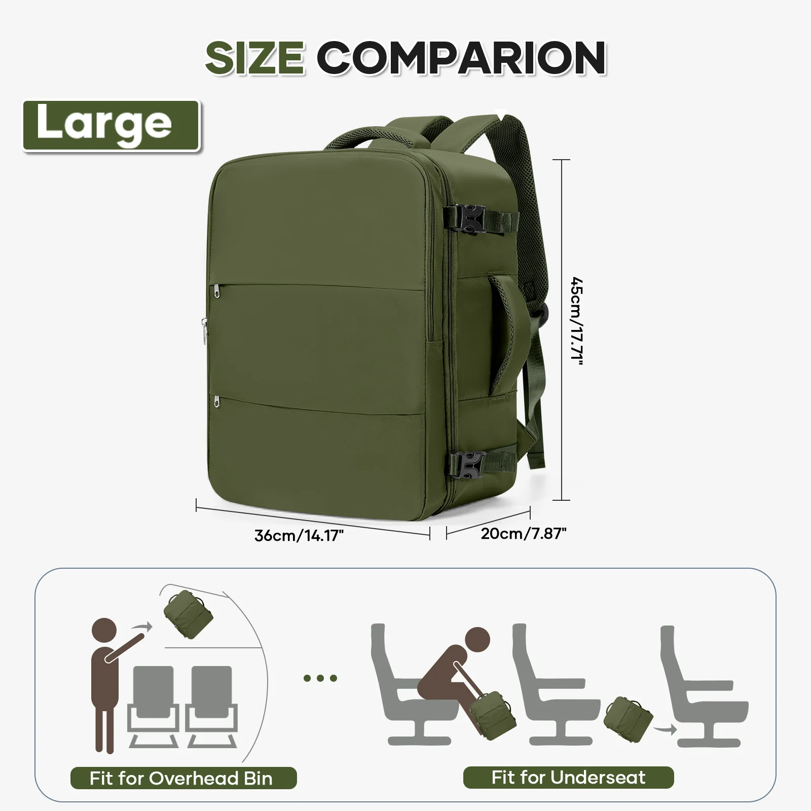 Easyjet Cabin Bag 45x36x20 Travel Backpack, Business Laptop Women Men Backpack Work Bag, Large Capacity Travel Bags Hand Luggage