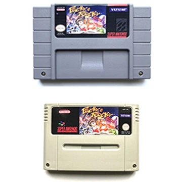 Cartuccia Di Gioco Pocky & Rocky Per Videogioco Snes Ntsc Pal