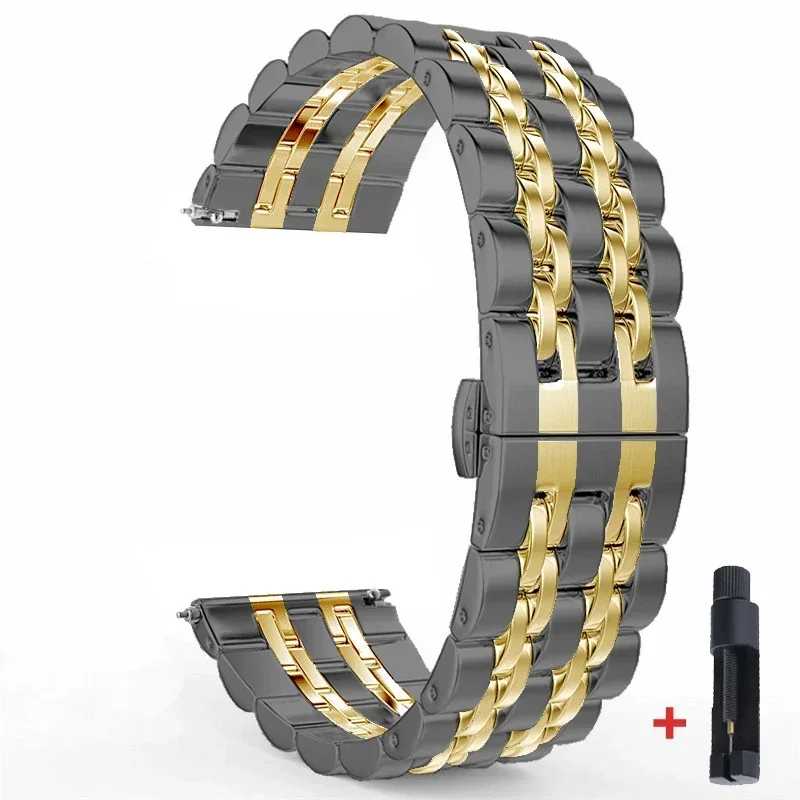 Stainless Steel Smartwatch Band, Adjustable Strap