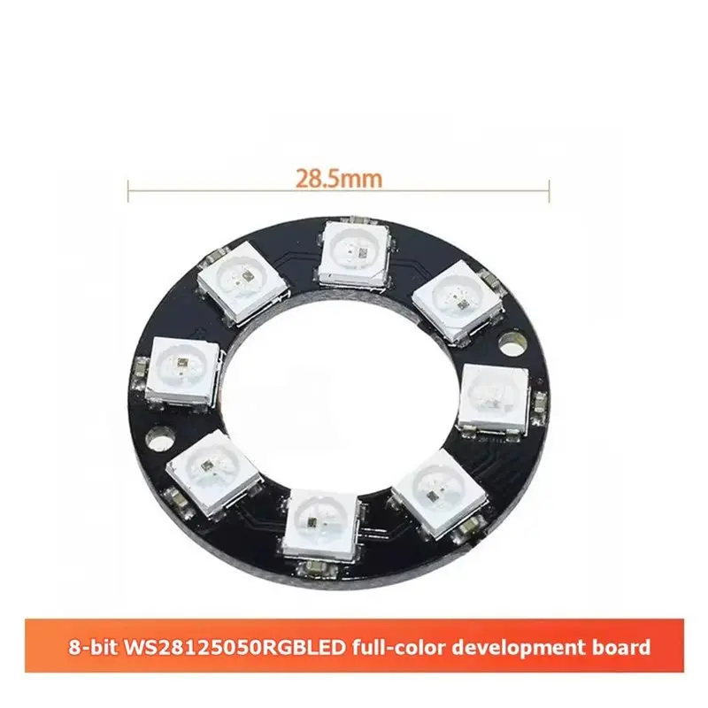 【한정 재고】드라이버 보드가 통합된 RGB LED 링 램프-WS2812B 5050 Arduino Raspberr용 10PCS 7비트 단일 와이어 제어