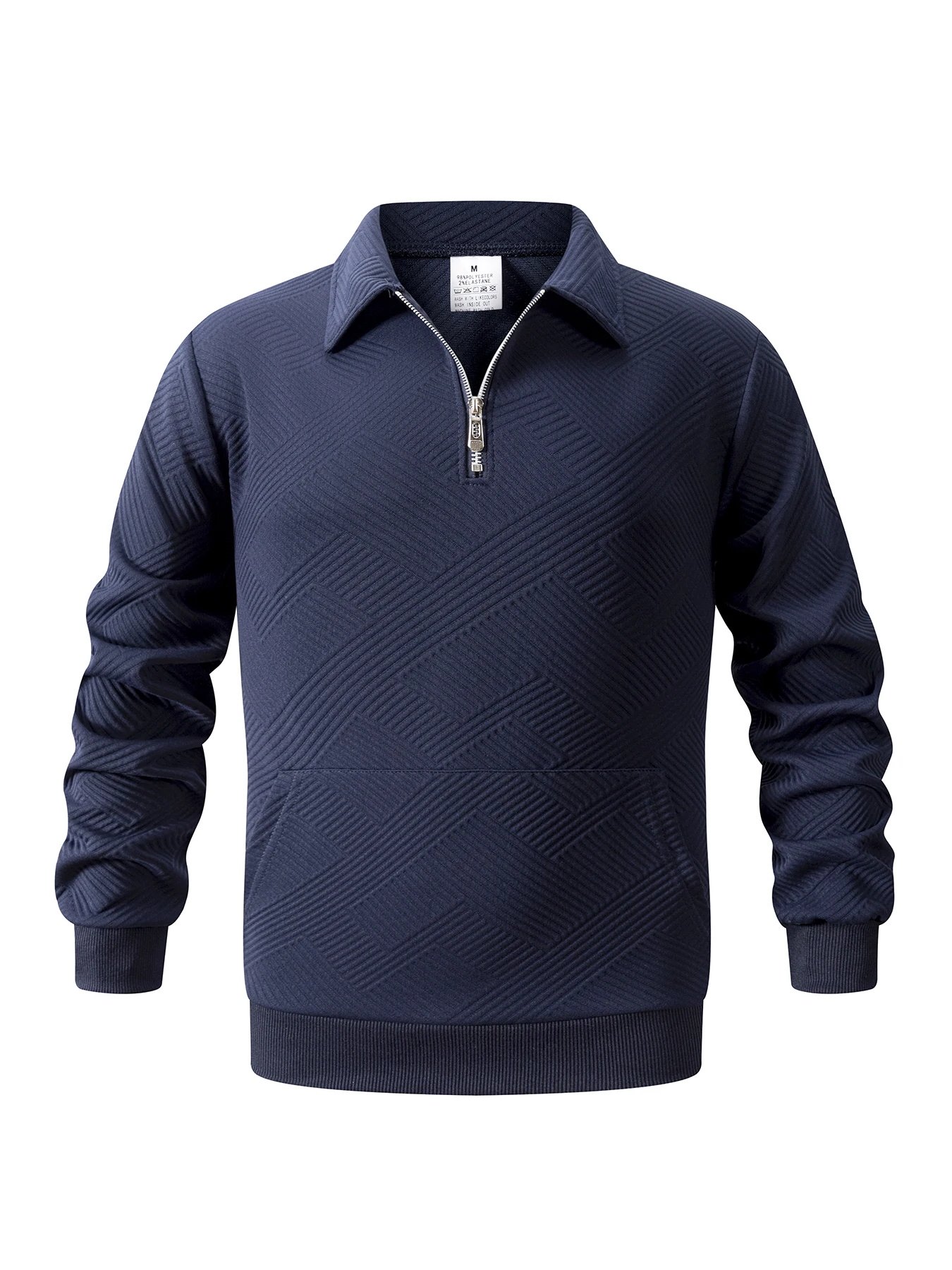 Autumn Mens Casual Sweatshirt Quarter Zip Pullover