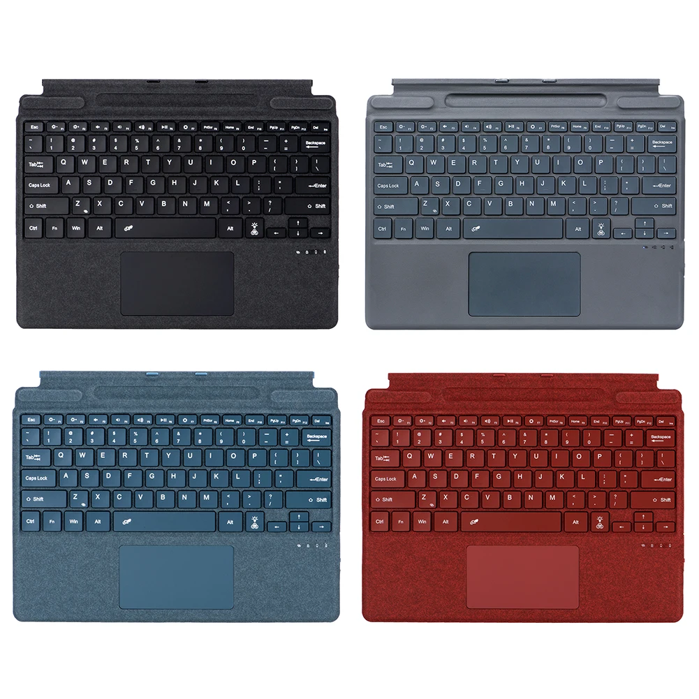 Bluetooth-Compatible Magnetic Wireless Keyboard Touchpad 7-Color Backlight for Microsoft Surface Pro 8/9/X/10/11 Wireless Keyboard Wireless Keyboard Mouse Tablet Keyboard iPad Keyboard Tablet Keyboard Case