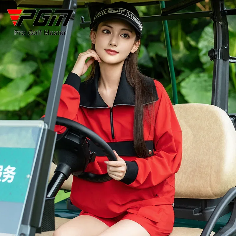 PGM Women Autumn Winter Golf Long Sleeved Jackets Sports Windbreaker YF812/KUZ208