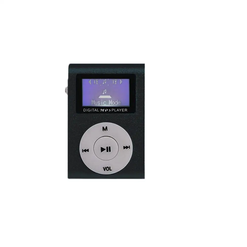 Mini Cube Clip-type Mp3 Player Display Rechargeable Portable Music Speaker with Earphone Usb Cable 