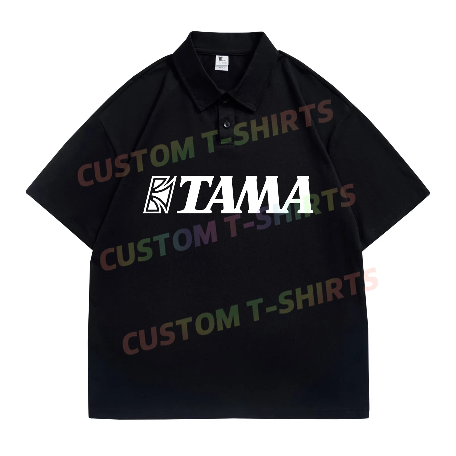 

Summer Cotton Ama Drums Logo Polo Shirts Casual Oversized T Shirt for Men Hip Hop Breathable Graphic Streetwear M-5XL