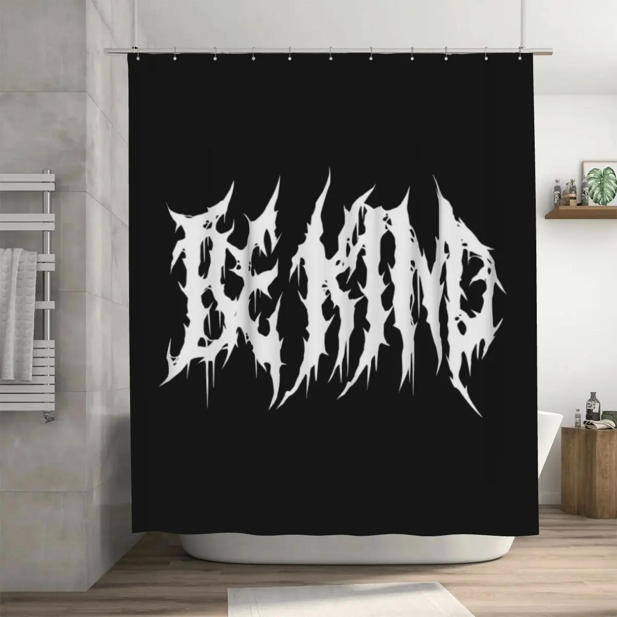 

Металлическая занавеска для душа Be Kind-Death, 72x72 дюйма, с крючками, украшение для ванной комнаты с узором «сделай сам»