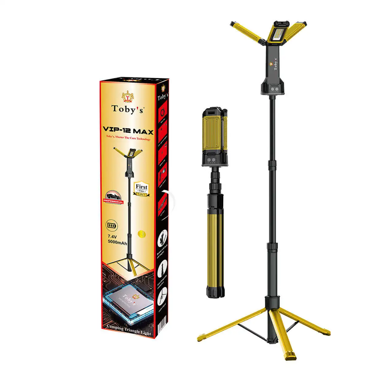 NEW BRAND TOBY'S hot sell 100W led camping lamp vip 12 max Factory 12V/220V COB outdoor travel work camping light case