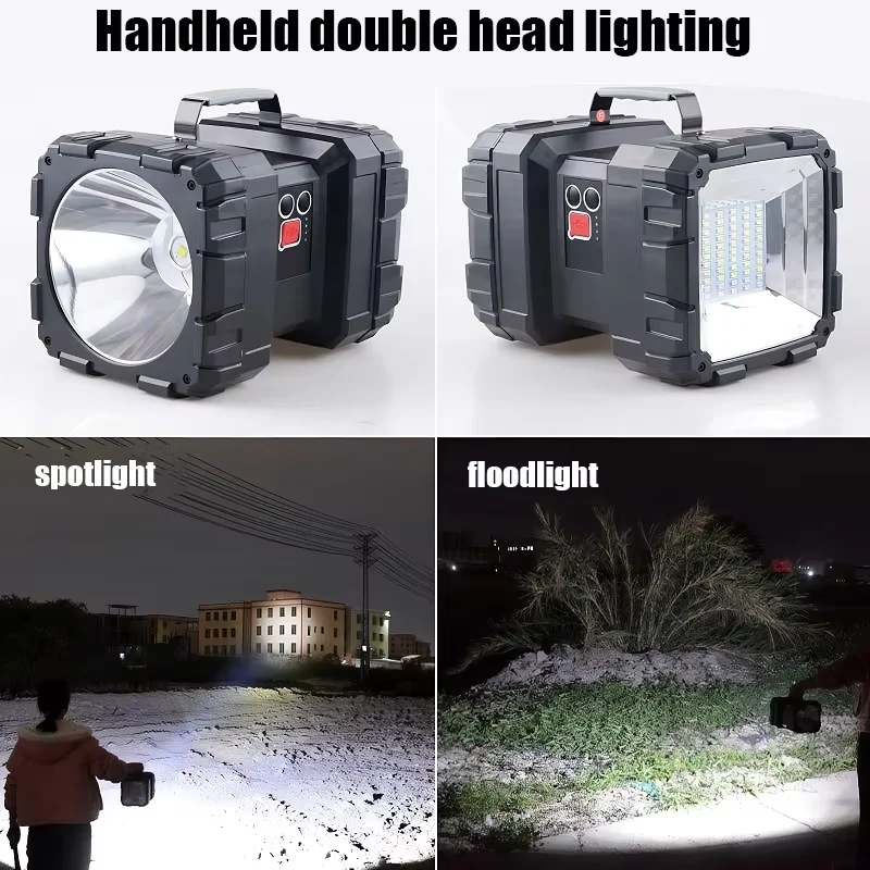  slider image of 200000LM Rechargeable Double Head