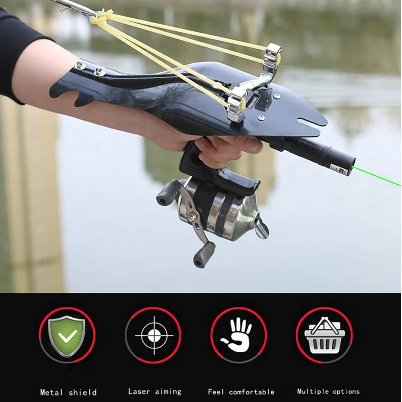 Power New Fishing Slingshot with Laser Hunting Slingshot Powerful Catapult  Hunting Fishing Slingshot Catapult with Grip - AliExpress