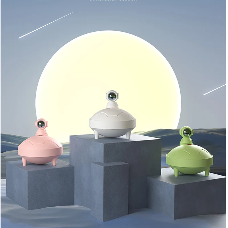 Astronaut Humidifier Household Ornaments Sunset Light Humidification Rehydration USB Charging Sprayer 2