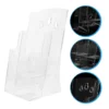 Acrylic Vertical Stationery Shelf Transparent PET Desktop File Storage Box Organizer Brochure Holder Acrylic Pamphlet Display 1
