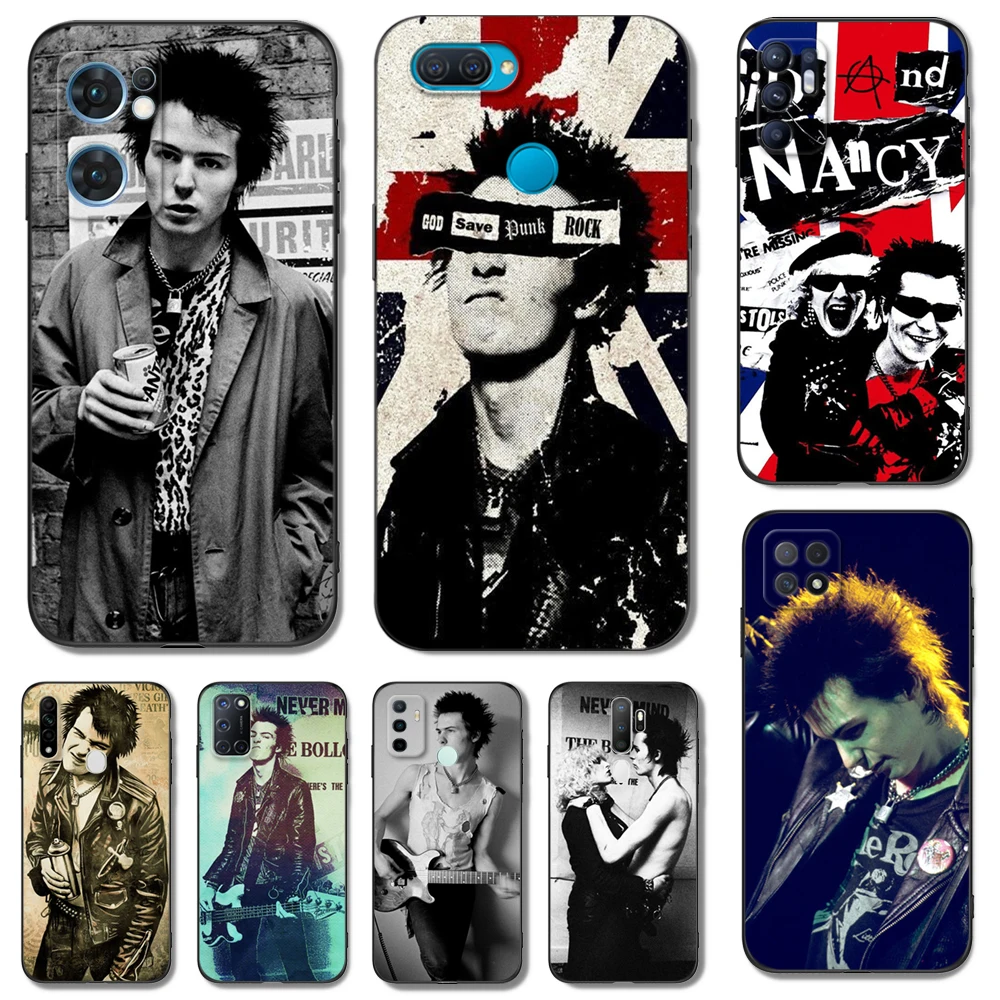 Black Tpu Case For Oppo A16 A16S A55 A94 F17 F19 Pro Reno 4 5 Lite 6 4G 5G Sid Vicious