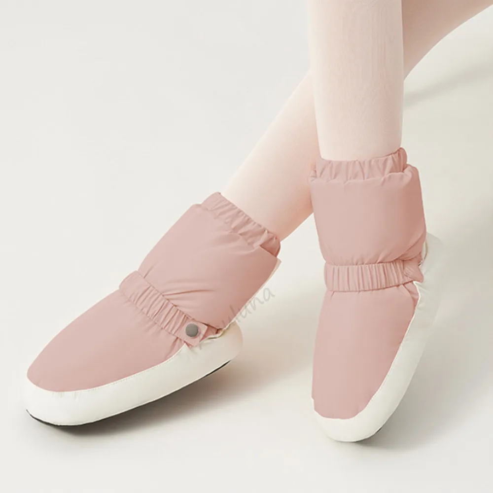 Adult Thick Soled Autumn Winter Short Boots Women Warm Ballet Dance Shoes Soft Soled Ballet Point Warm Shoes DS119 2