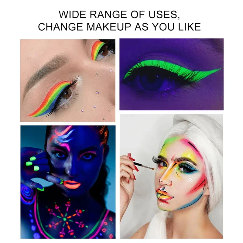 8Colors Face Body Painting Oil Cream Safe Kids Flash Tattoo Painting Art Halloween Christmas Party Makeup Palette with Brush Kit 3
