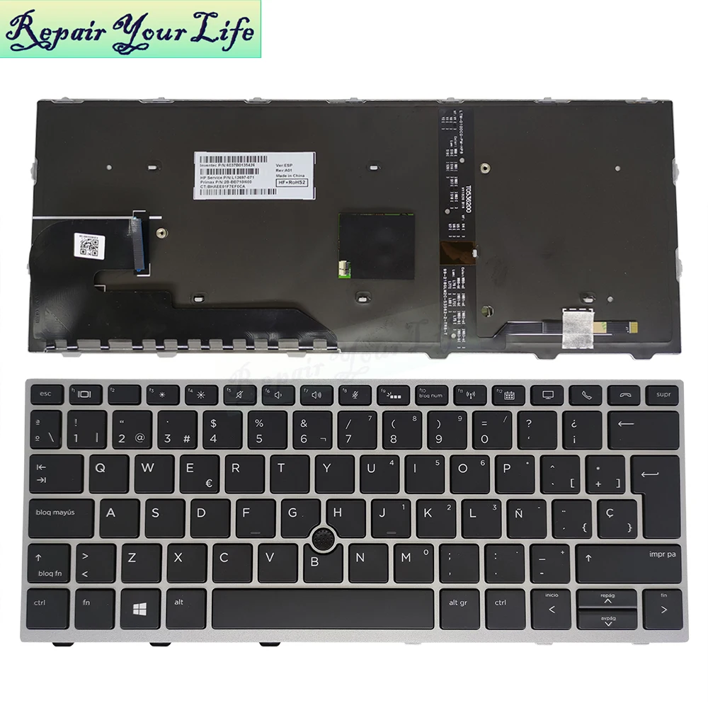 Espanhol Pt-br Teclado Retroiluminado do Brasil hp Elitebook 735 g5 830 g5 830 g6 836 g5 V162726dk1 L07666201 L13697001 - Imagem 3