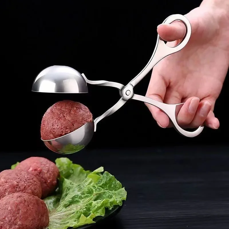 Stainless Steel Meatball Clips Meatballs Maker Tool Non Stick Stuffed Meat Balls Fish Ball Rice Ball Making Mold Kitchen Gadgets meatball maker