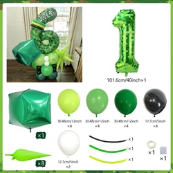 40 - Inch Green Pixel Water Droplet 4D Square Aluminum Balloon - Birthday & Party Decoration - 40inch (1)