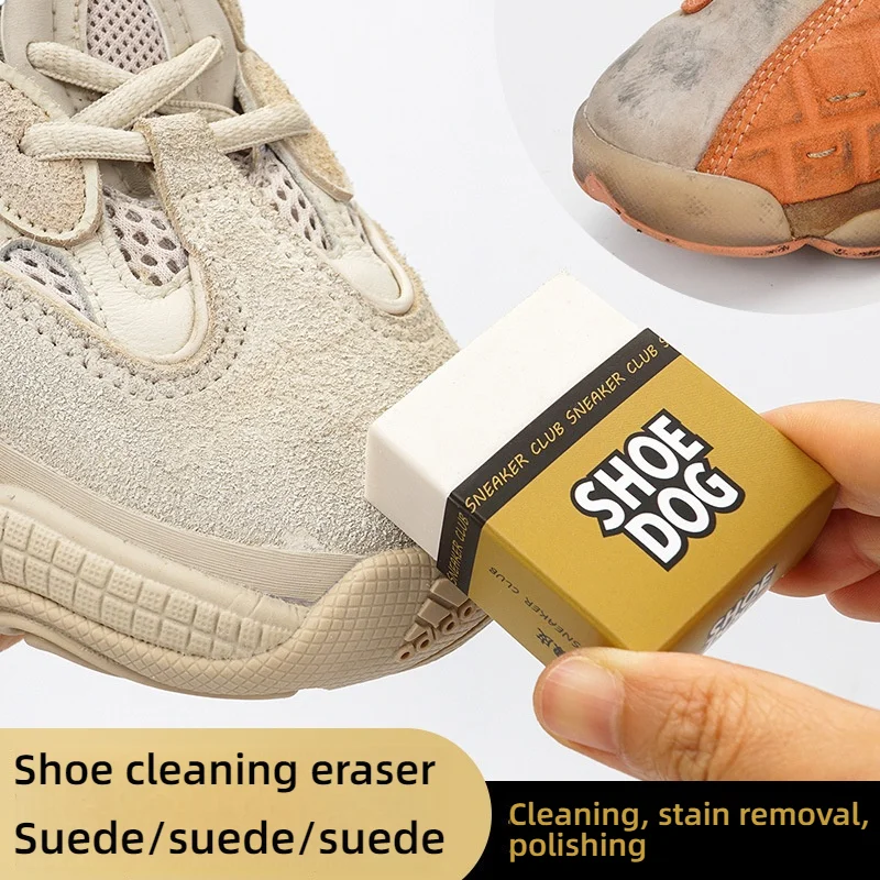 Premium Suede Eraser And Shoedog Shoe Brush Set for Sneakers And White Shoes Soft Material Damage-Free Portable Cleaning Tools