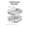 Mac mini USB C Hub with M.2 SSD Enclosure for Mac Mini M4/M4 Pro Stand Type-C Docking Station SSD Case USB3.2 Gen2 SD4.0 TF4.0 2