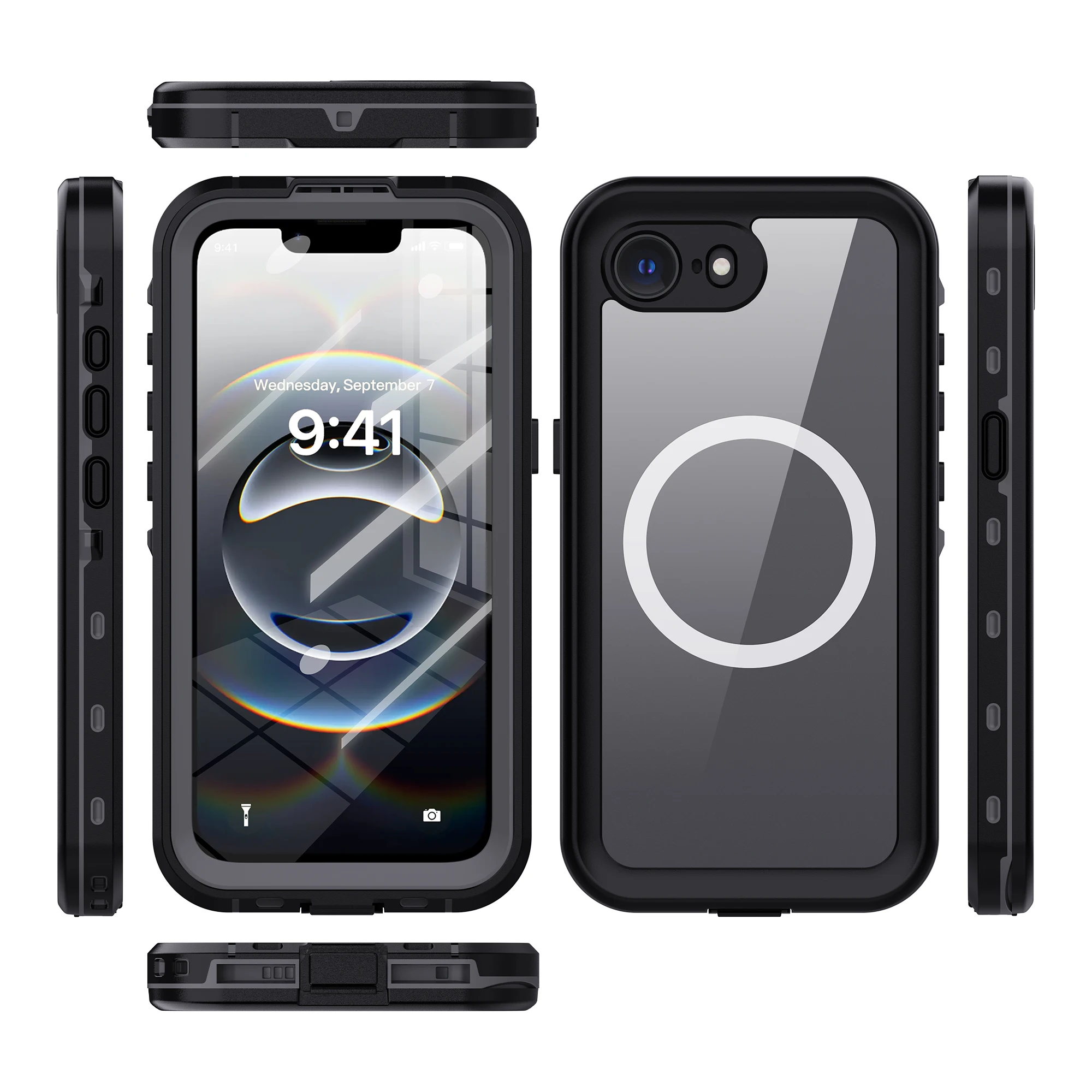Magnetic Waterproof 360° Full-Wrap Protective Phone Case