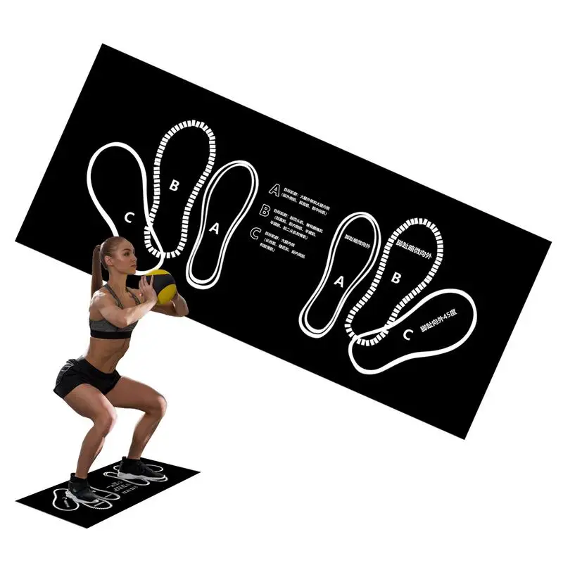 SquatStanceGuideMatAntiSlipWorkOutMatsSquatAuxiliaryTraining