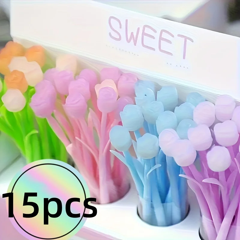 Set di 15 Penne a Forma di Fiore che Cambiano Colore, Articoli per Ufficio e Scuola, Penne Divertenti, Penne Carine per Insegnanti, Regalo per il Ritorno a Scuola - immagine 6