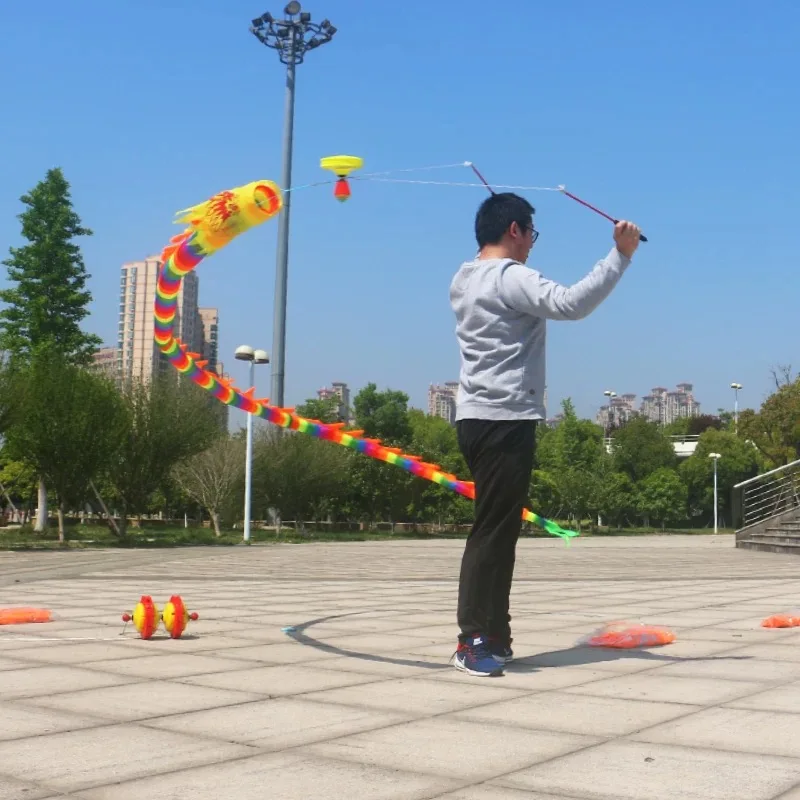 싱글 헤드 디아볼로 세트, 다축 및 드래곤 테일이 포함된 3중 레이어 디아볼로, 특수 면사 로프 및 휴대용 가방 포함