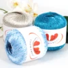 50G пряжа Sequin Stitch Yarn Line Yarns Hand Crochet Threads Parnter Yarn Summer Ice Silk Mercerized Yarn 265meters 2