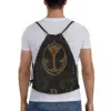 Custom Tomorrowland Belgian Electronic Dance Drawstring Bag Men Foldable Sports Gym Sackpack Music Festival Shopping Backpacks 5