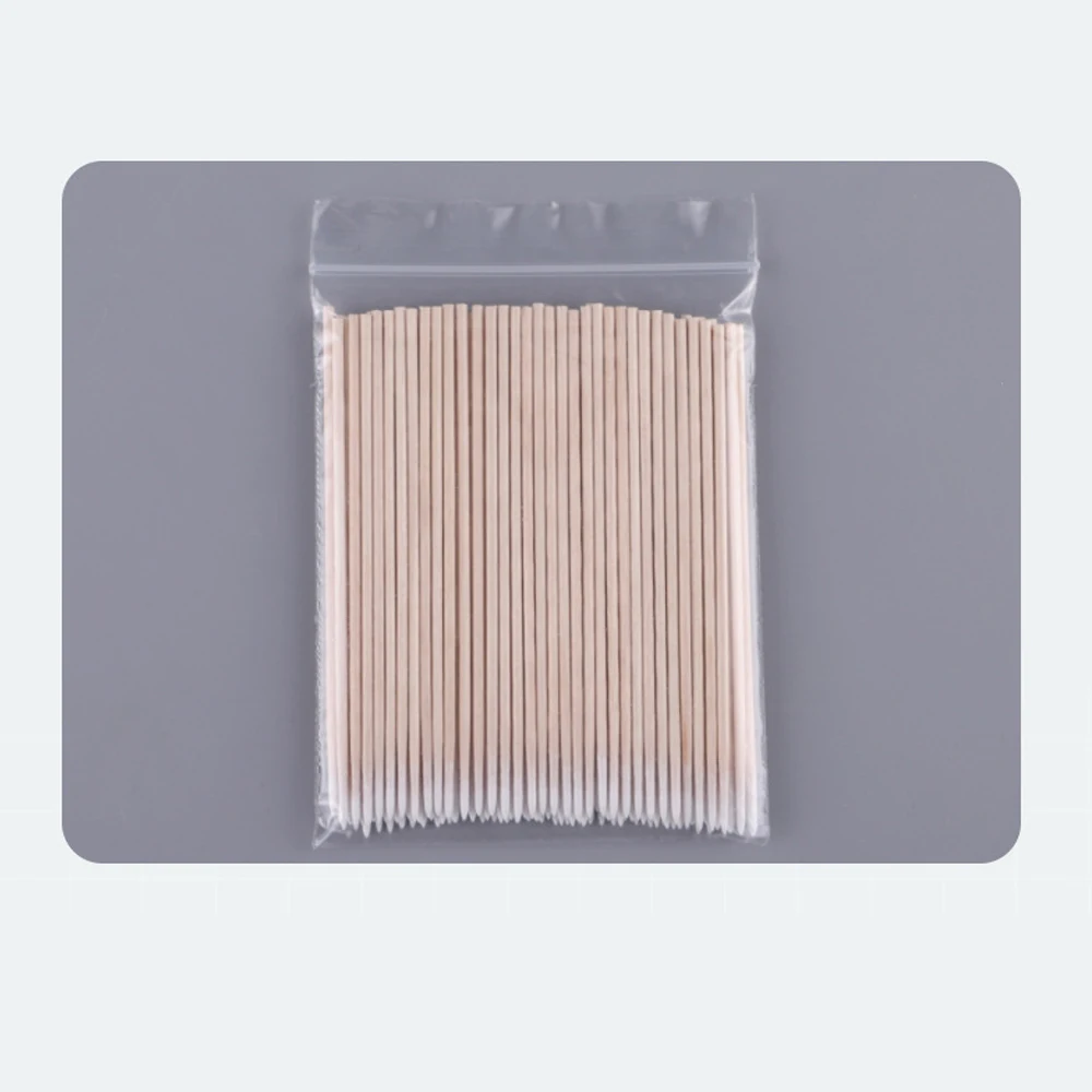 300 Cotons-Tiges Longs 15cm - Manche Bois, Tête Coton - Nettoyage Clavier, Bijoux, Maquillage