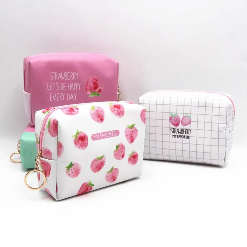 

Portable Makeup Bag Multi-Functional Large-Capacity Storage Organizer Pink Waterproof Zippered Toiletry Storage Bag Household
