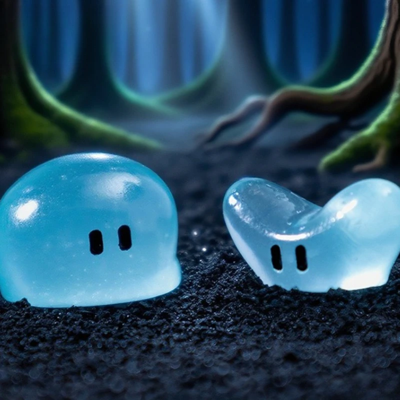 3pcs Luminous Ghost Figures Glowing At Night Action Figure Mini Micro Landscape Miniatures Halloween Decoration Gifts