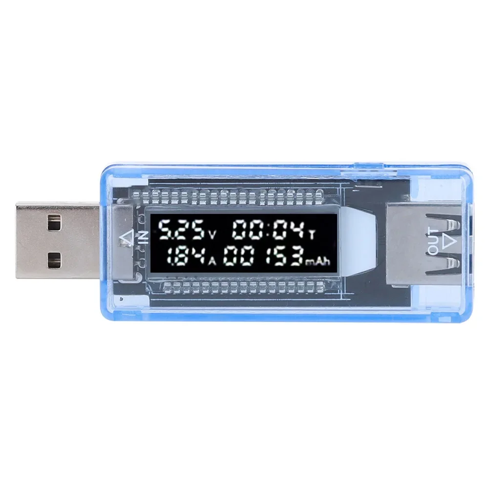 배터리 용량 표시 및 충전 상태 모니터링을 위한 메모리 기능을 갖춘 휴대용 KWS V20 USB 전압 전류 측정기