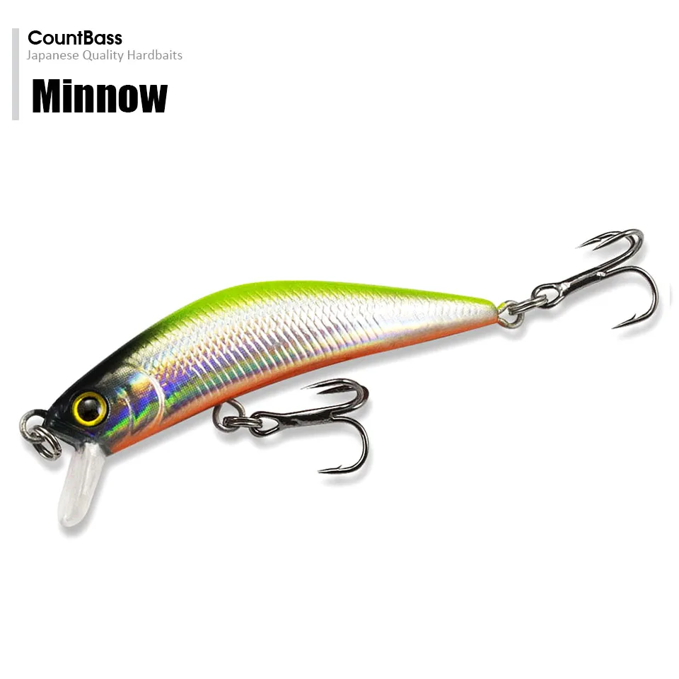 Countbass Sinking Minnow Hard Lure 57 mm 1-27/32, 4,8 g 11/64 oz. Tauchen Sie 1 m 3,3 Fuß Hardbaits, Forellenangelköder-Wobbler – Detail 1