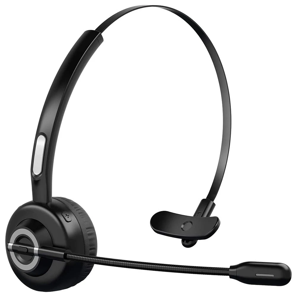 

Bluetooth Headphones with Microphone, Wireless Headset on Ear, Noise Canceling PC Headset for Cell Phones PC Tablet