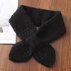 Bib Thermal Neck Warmer Scarf Thickening Snap Fastener Cross Knitted Scarf Windproof Autumn Winter Scarves Unisex 5