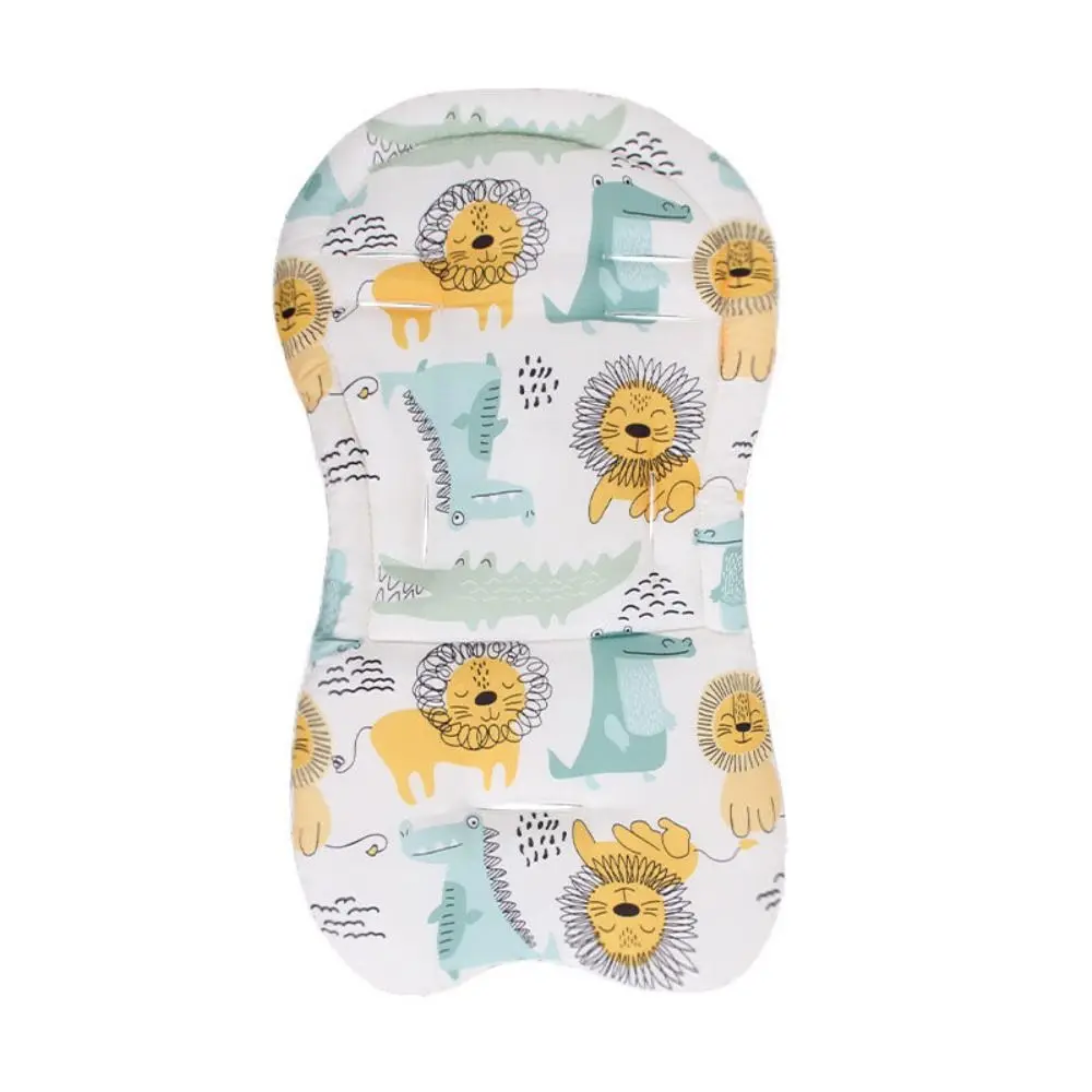 Soft Baby Stroller Cushion Cartoon Printed Breathable Baby Pram Seat Mat Car Seat Comfortable Dining Chair Cotton Pad