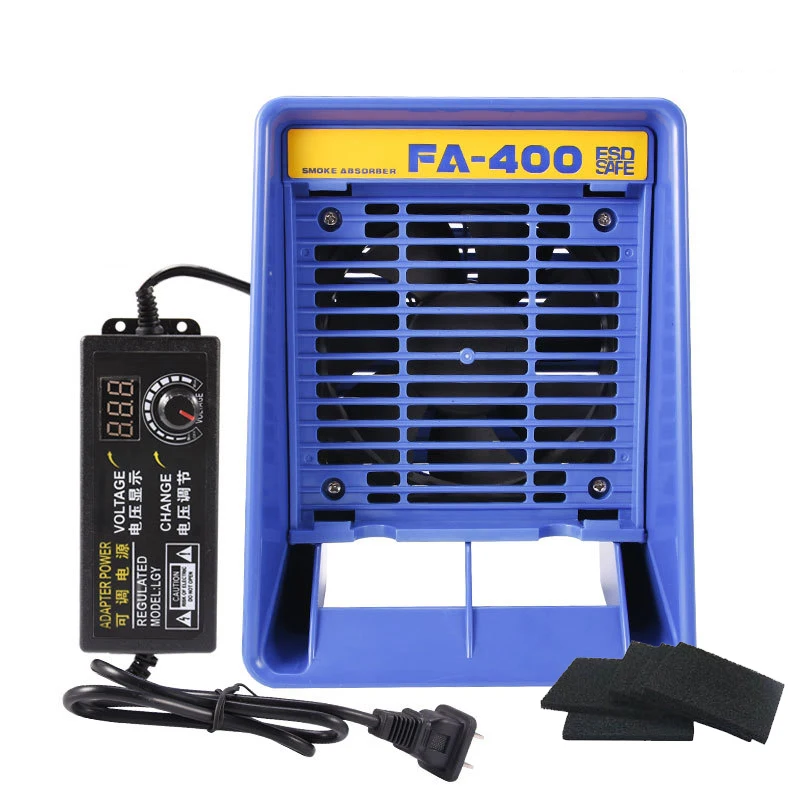 

220V/110V FA-400 Solder iron Smoke Absorber,ESD Fume Extractor,Smoking Instrument,with 5pc free Activated Carbon Filter Sponge