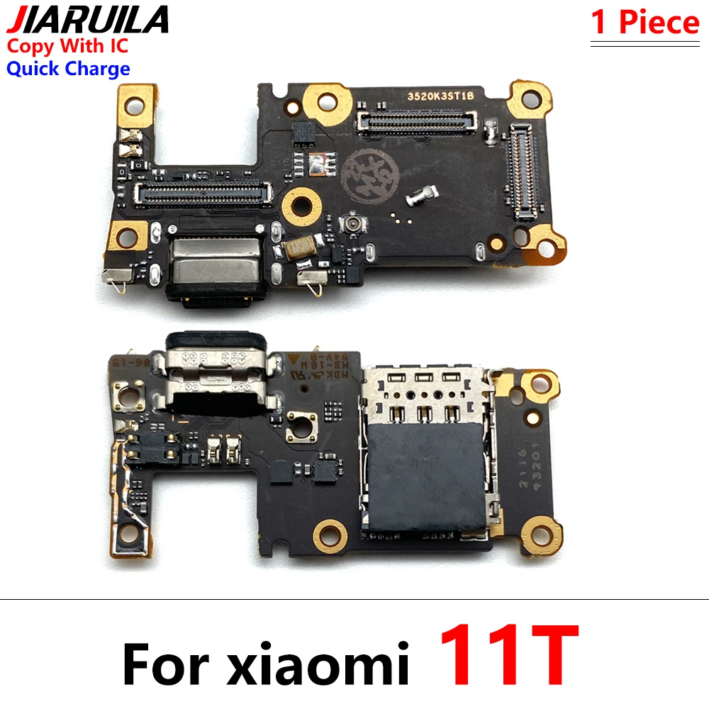 Xiaomi Mi 11t pro 11tpro 11用の柔軟なケーブル,USB充電ポート,マイク