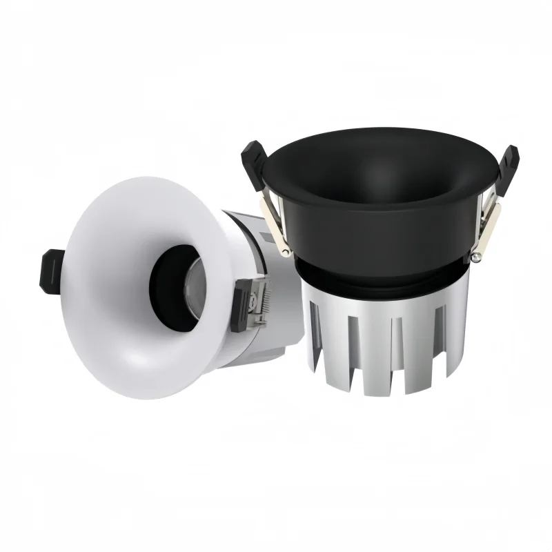 내장형 LED COB 눈부심 방지 곡선형 화이트 블랙 스팟 조명 5W 7W 10W..
