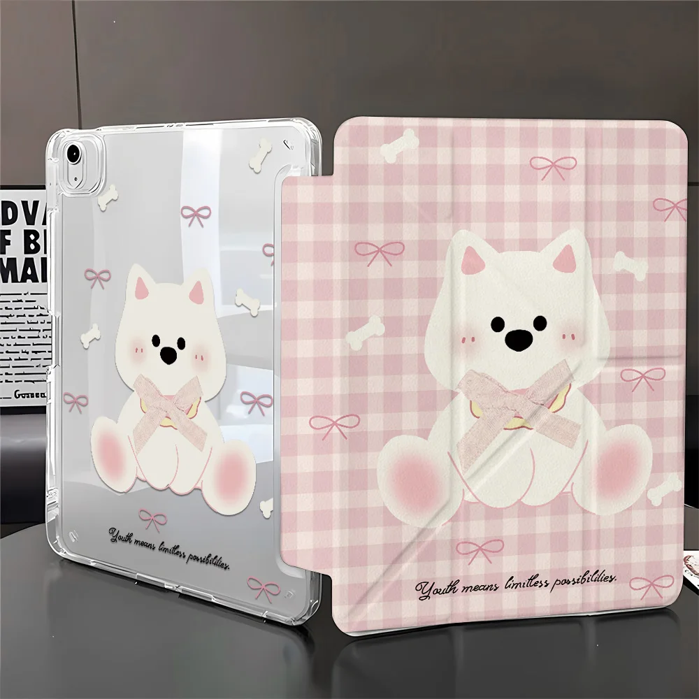 Cartoon Animals Clear Back Tablet Cover with Enhanced Protection
