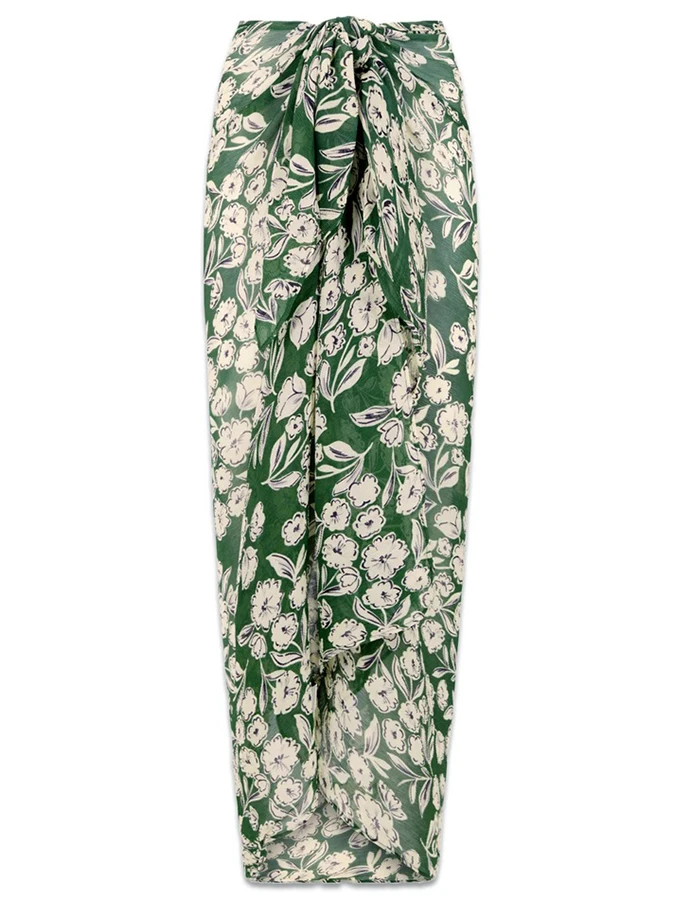 Flower Print Grass Green Bikini Mini Women'S Swimwear Fashion Beach Clothes Fresh Style 2024 Trend Sexy Bathing Suits Backless