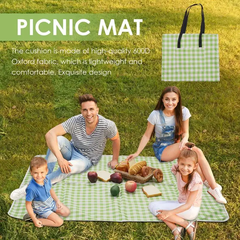 

Picnic Mat Camping Hiking Outdoor Portable Beach Thickened Blanket Foldable Camping Mat Waterproof Lawn Cloth 2 In 1 Camping Mat